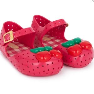 Mini Melissa Cherry Jelly Mary Janes Size 9 ADORABLE!